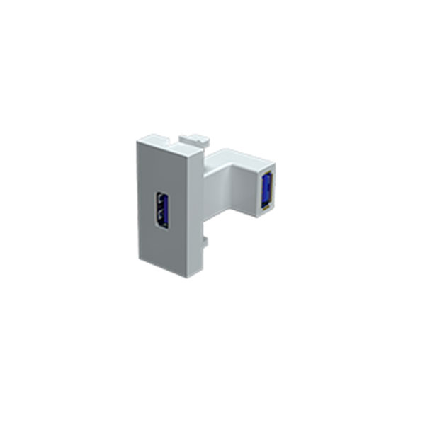 Адаптер USB 3.0, 22,5x45 мм, гнездо-гнездо, под углом 90